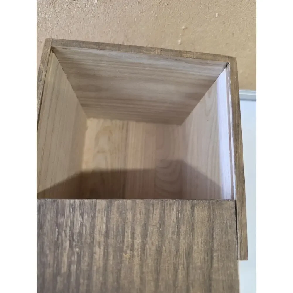 Restoration Hardware Wooden Storage Box Cube See Photos - Coast